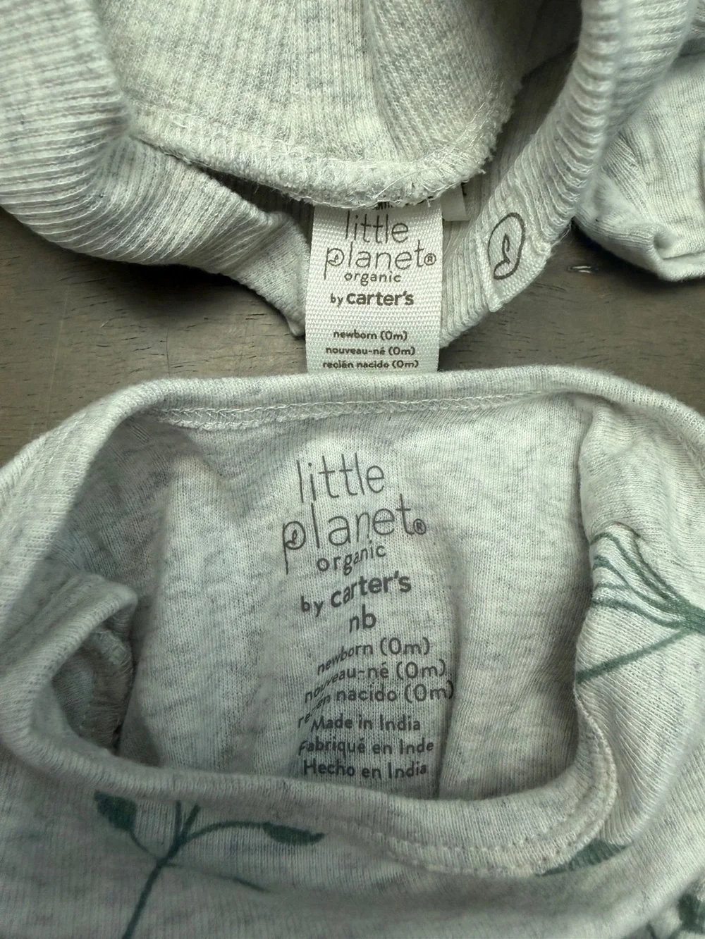 Little Planet by Carter's Baby NB Newborn 2pc Organic Knit Floral Bodysuit Pants